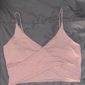 Baby pink crop top